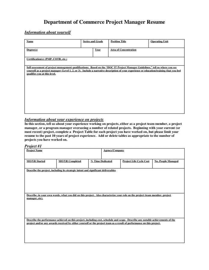 Sample Resume In Word And Pdf Formats