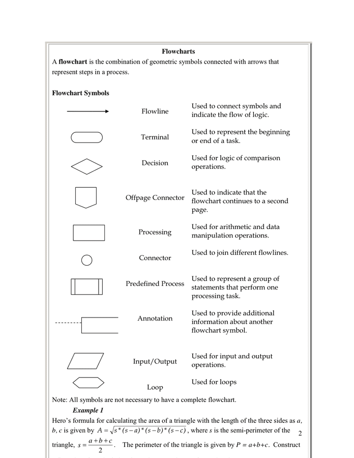 Flow Chart And Examples In Word And Pdf Formats - Page 2 Of 5