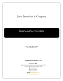Business Plan Template page 1 preview