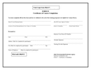 Form E Certificate of Course Completion page 1 preview