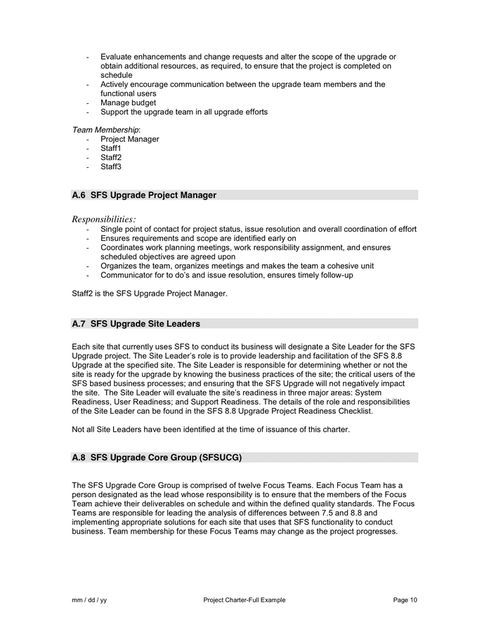 Project Management Framework in Word and Pdf formats - page 14 of 19