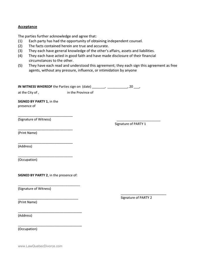 SEPARATION AGREEMENT Template in Word and Pdf formats page 7 of 8 SEPARATION AGREEMENT Template in Word and Pdf formats page 7 of 8