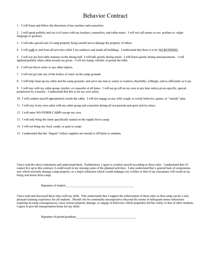 free-behavior-contract-templates-examples-ms-word-best-collections