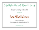 Certificate of Excellence page 1 preview