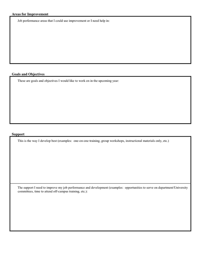 University PERFORMANCE EVALUATION FORM in Word and Pdf formats - page 2 ...