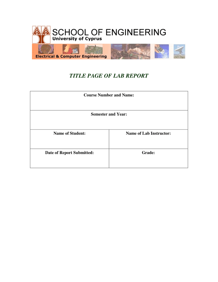 Template for Lab Report in Word and Pdf formats - page 2 of 8