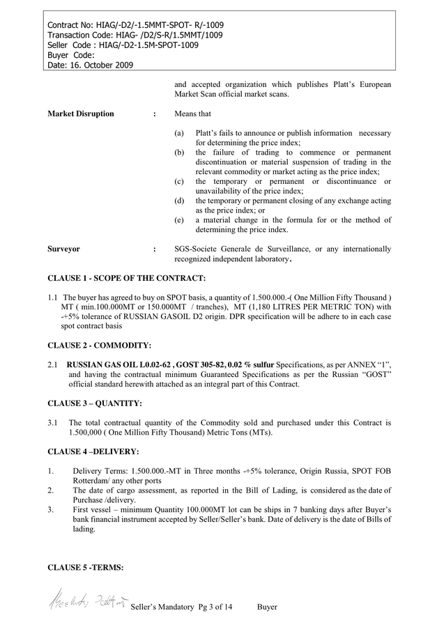 SALES/PURCHASE CONTRACT in Word and Pdf formats - page 3 of 14