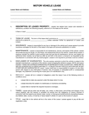 MOTOR VEHICLE LEASE page 1 preview