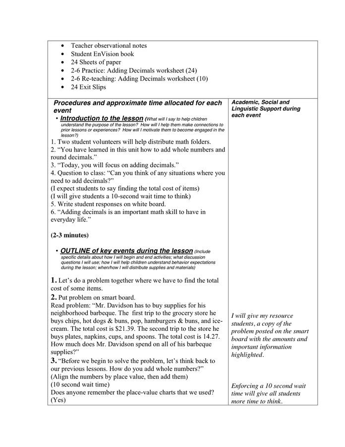 Lesson Plan In Word And Pdf Formats - Page 2 Of 9