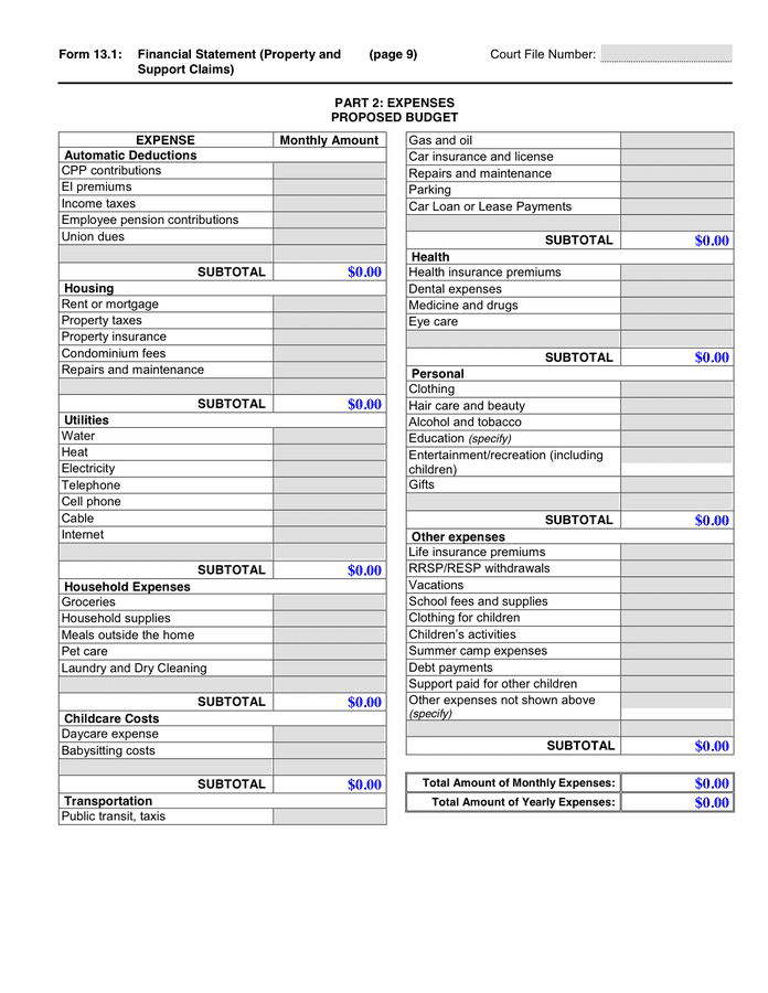 Financial Statement Sample In Word And Pdf Formats - Page 9 Of 12