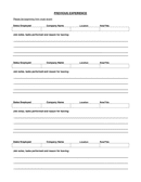 APPLICATION FOR EMPLOYMENT Sample Form <a href=