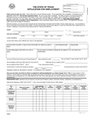 The State of Texas Application for Employment page 1 preview