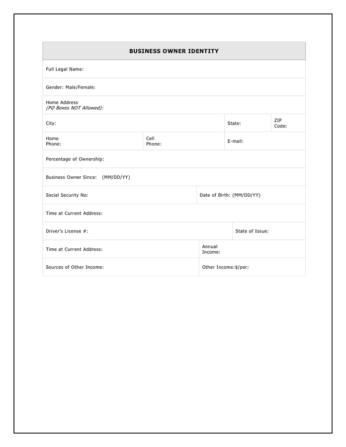 Loan Application Form In Word And Pdf Formats Page 2 Of 3 7832