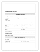 Loan Application Form page 1 preview