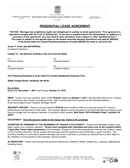 RESIDENTIAL LEASE AGREEMENT page 1 preview