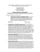 HORSE RIDING AGREEMENT AND LIABILITY RELEASE FORM page 1 preview