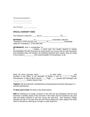 Special Warranty Deed - download free documents for PDF, Word and Excel