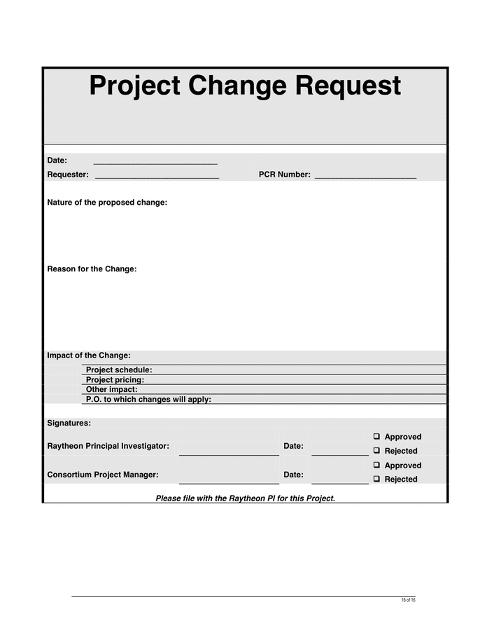 Statement of Work Template in Word and Pdf formats - page 16 of 16