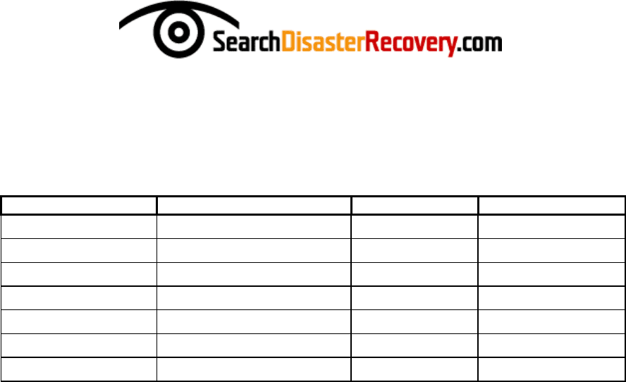 Disaster Recovery Plan Template in Word and Pdf formats - page 2 of 24