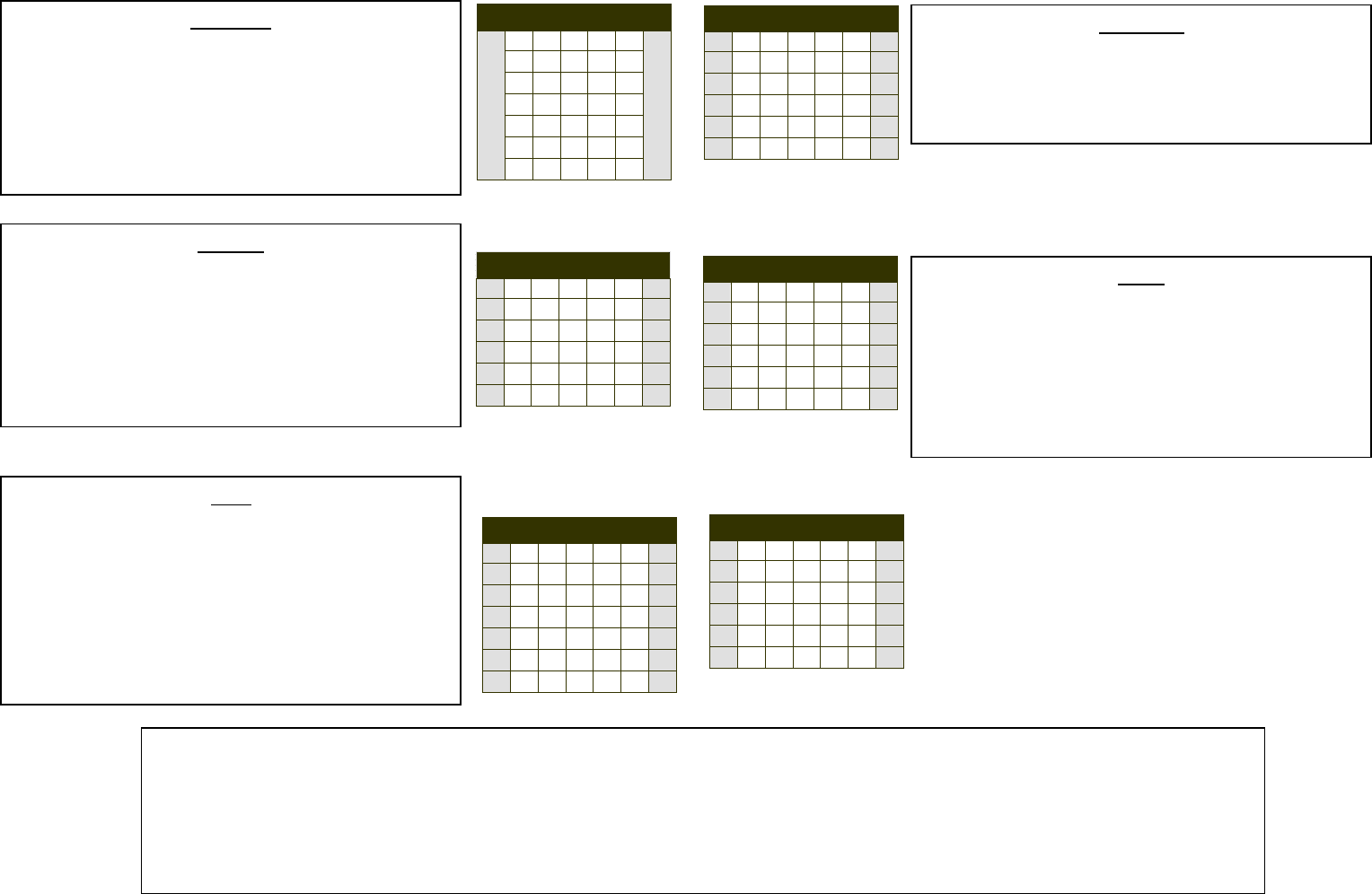 School Calendar Sample in Word and Pdf formats - page 2 of 2