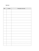 Shot List Template - download free documents for PDF, Word and Excel