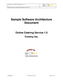 Sample Software Architecture Document in Word and Pdf formats
