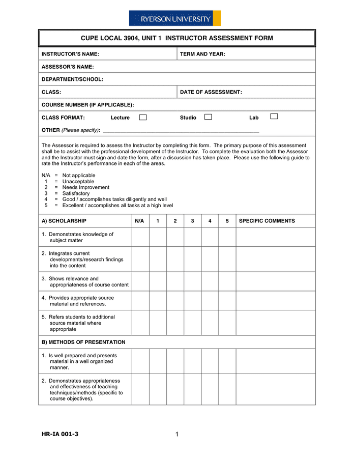 Performance Evaluation Form download free documents for PDF Word and