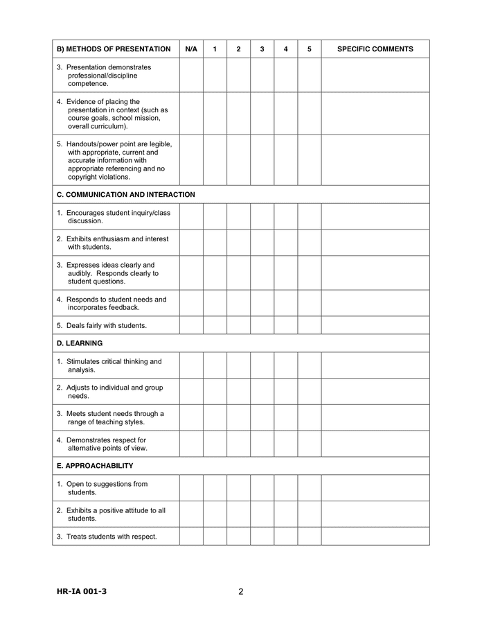 Performance Evaluation in Word and Pdf formats - page 2 of 3