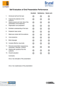 Oral Presentation Evaluation form page 1 preview