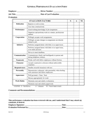 GENERAL PERFORMANCE EVALUATION FORM page 1 preview