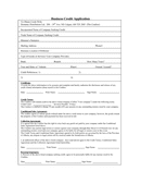 Personal Credit Application page 1 preview