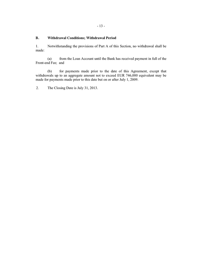 LOAN AGREEMENT in Word and Pdf formats - page 14 of 22