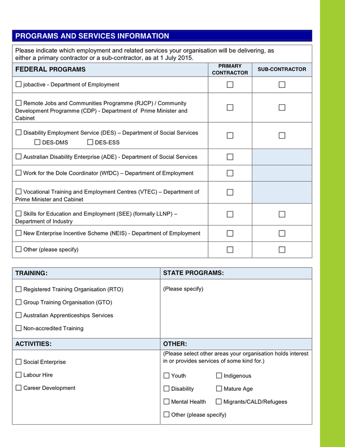 CORPORATE MEMBERSHIP APPLICATION in Word and Pdf formats - page 3 of 7