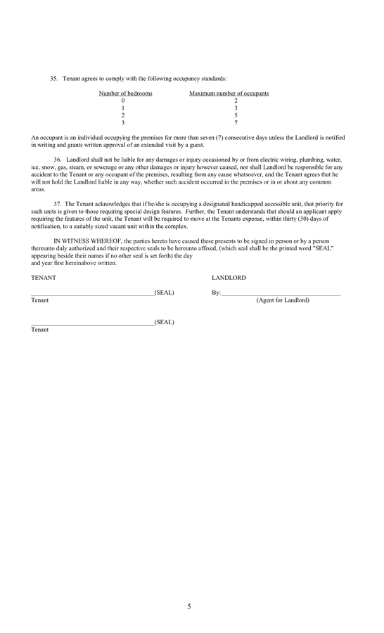 LEASE AGREEMENT in Word and Pdf formats - page 5 of 11