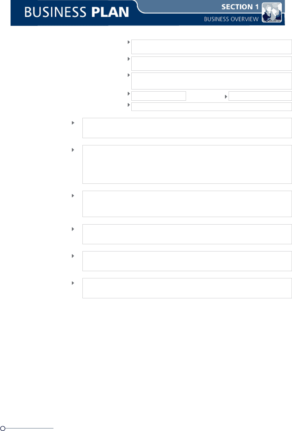 business plan Word template in Word and Pdf formats - page 2 of 10