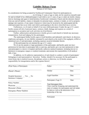 Liability Release Form page 1 preview