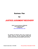 Business Plan Sample page 1 preview