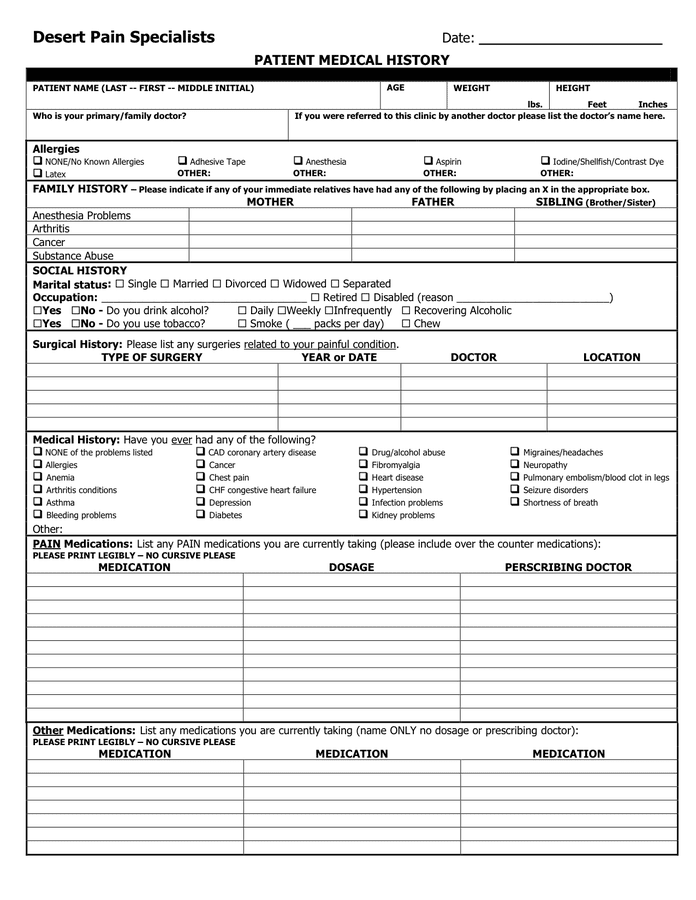 Patient Registration Form Templates FREE 40+ Patient Registration