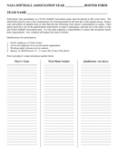 Softball roster template - download free documents for PDF, Word and Excel