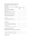 Senior Project Presentation Evaluation Form page 1 preview