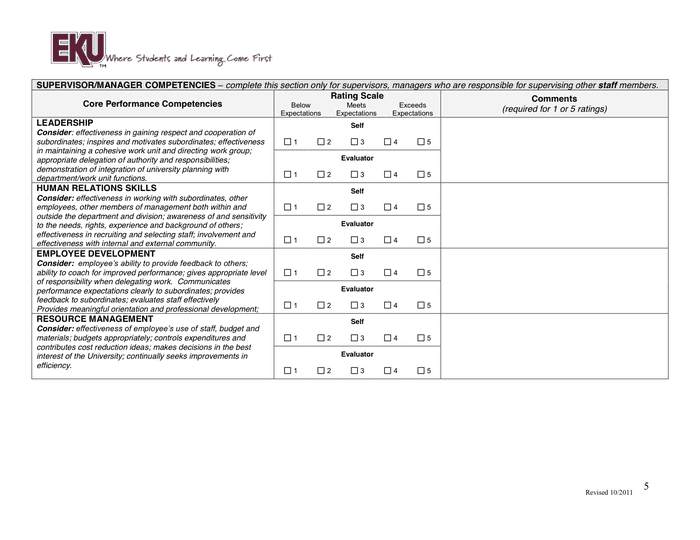 Staff Performance Evaluation in Word and Pdf formats - page 5 of 9