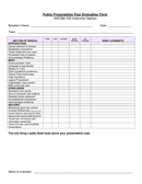 Public Presentation Evaluation Form page 1 preview