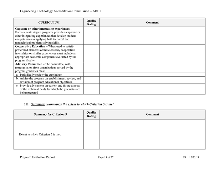 Program Evaluation Form in Word and Pdf formats - page 13 of 27