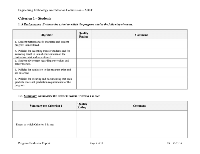 Program Evaluation Form in Word and Pdf formats - page 4 of 27