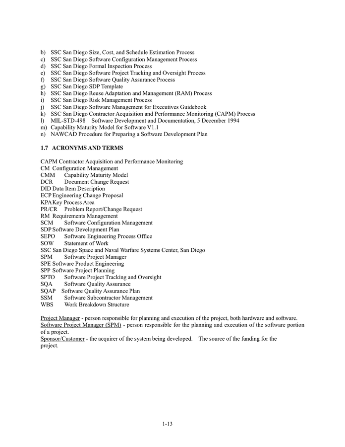Software Project Planning in Word and Pdf formats - page 13 of 30