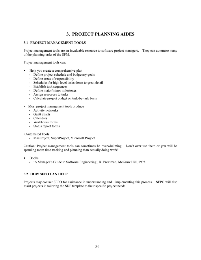 Software Project Planning in Word and Pdf formats - page 28 of 30