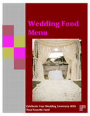 Wedding Food Menu page 1 preview