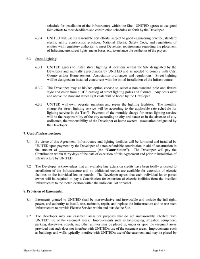 AGREEMENT FOR SERVICE in Word and Pdf formats - page 3 of 5