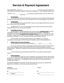 Service Agreement page 1 preview