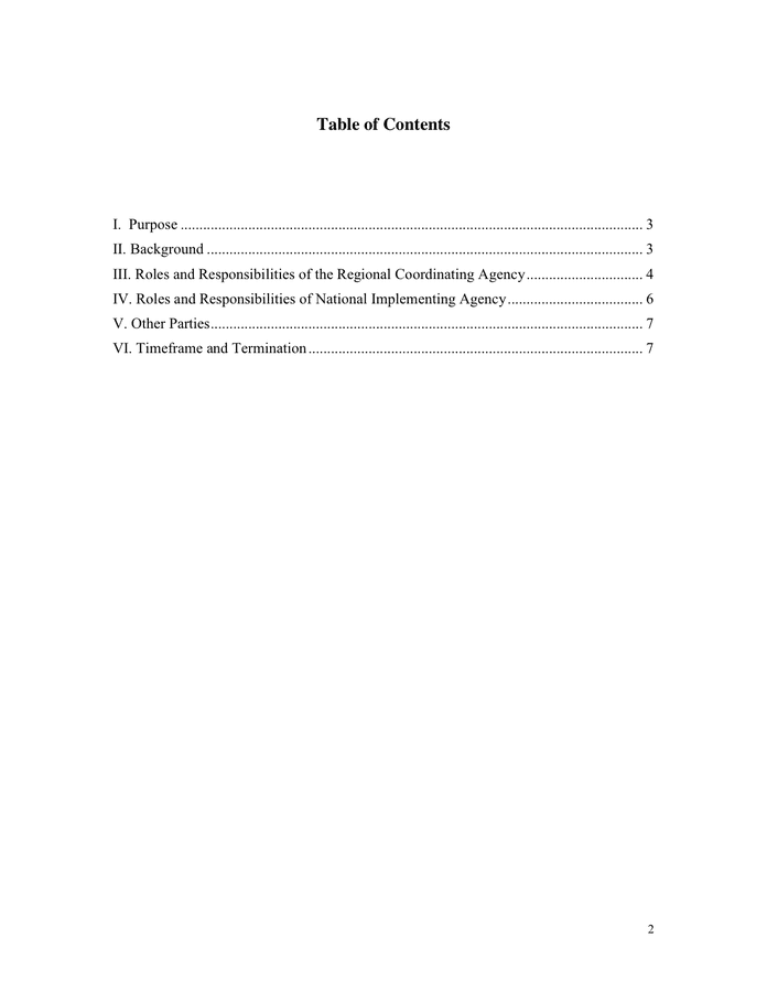 Memorandum of Understanding in Word and Pdf formats - page 2 of 8